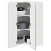 PORTO Wall Mounted Corner Cabinet Concrete Grey 57 X 57 X 100 Cm Particleboard