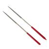 Industrial Diamond Files Silver Tone + Red 2 Pcs 3 X 140 Mm