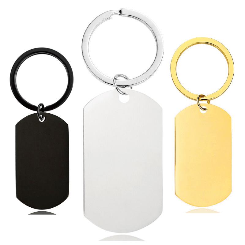 DIY Personalized Colorfast Stainless Steel & Titanium Dog Tag Keychain Ornament
