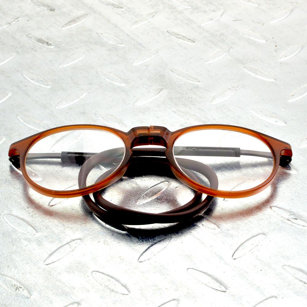 TR90 Retro Round Magnetic Halter Neck Portable Full-rim Reading Glasses +0.75 To +4 +75 чёрный