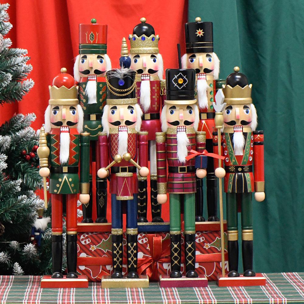 20-Inch Wooden Nutcracker Puppet for Christmas Home Decoration