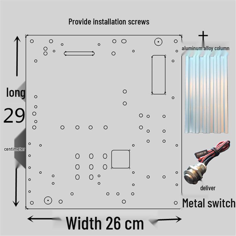 Transparent Acrylic ITX Open-Frame Case for DIY PC Builds