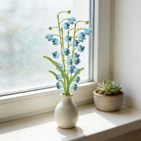 Ручна квітка Конвалії Готова квітка з синельної дротини Ремесло Квітка Штучна квітка Подарунки на День Святого Валентина Весілля Вечірки Дні народження Дім