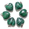 20MM Heart-Shaped Natural Crystal Stone Pendant Necklace DIY Accessory
