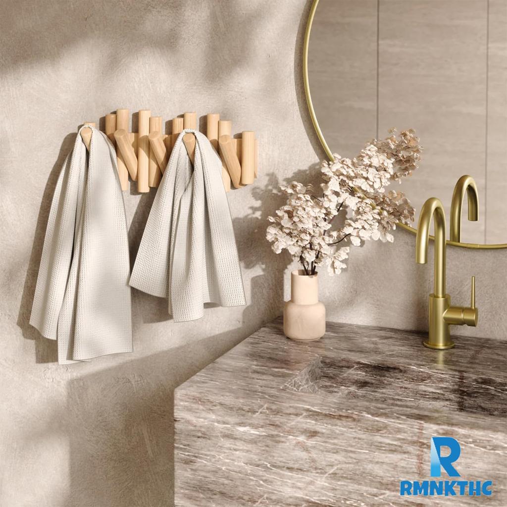 Wooden Wall 5 Wall Hat Entryway Coat Wall Suitable for Living and Ideal for Interior Storage [RMNKTHC] Hooks, Hooks, Hanger, Hook, Hook, Hook,