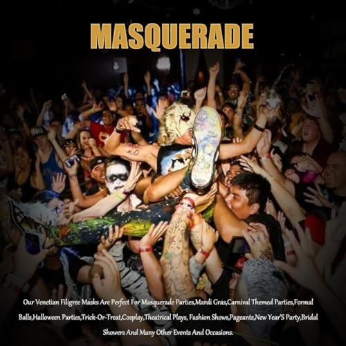 Maskerade Venezianische Masken für Damen, Sexy Augenmaske für Maskenball, Kostümmaske für Cosplay, Abschlussball, Karneval