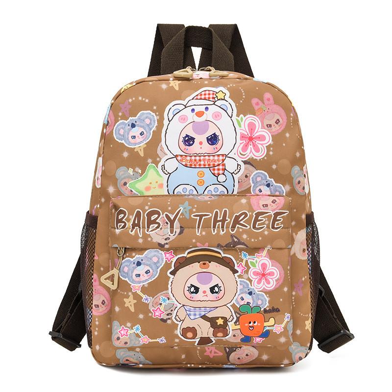 Three Cartoon Baby Pattern Backpack Large Capacity Shoulders Bag Gift Children