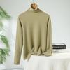 Lekasha Women's Slim Fit Cashmere Turtleneck Sweater - Rolled Edge, Semi-High Neck, Long Sleeve, Fashionable Base Layer.
