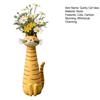 Handcrafted Quirky Cat Vase Whimsical Resin Cat Shaped Flower Vase for Flowers Pampas Grass Funny Kitty Ornament for Home Office Shelf Decor Gift