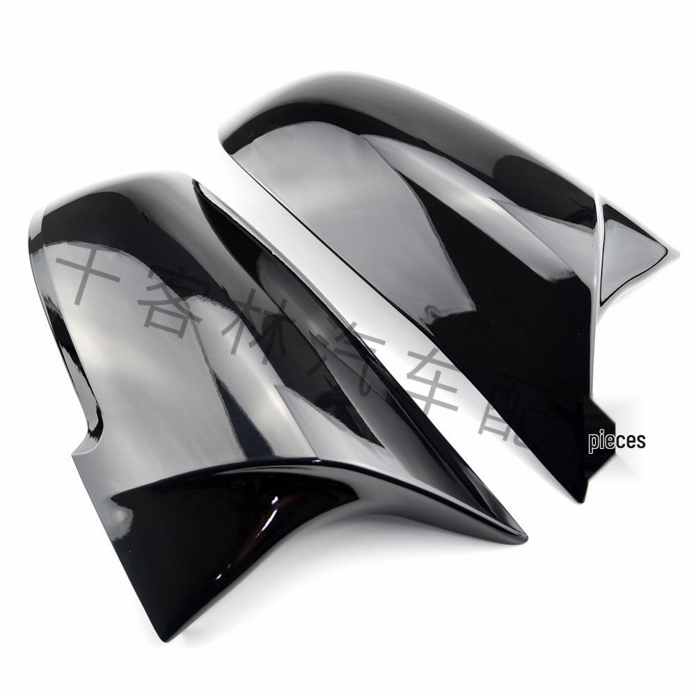 Capace oglindă stil corn negru lucios pentru BMW Seria 1, 2, 3, 4 (F20, F30, F32)