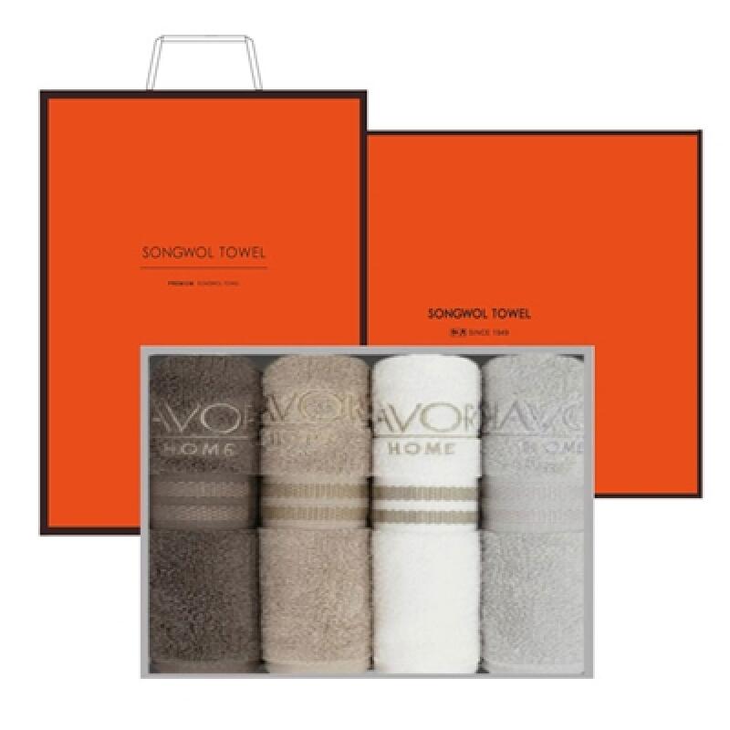 Songwol Shaboren Grid 140g 4-piece set towel White 1 set