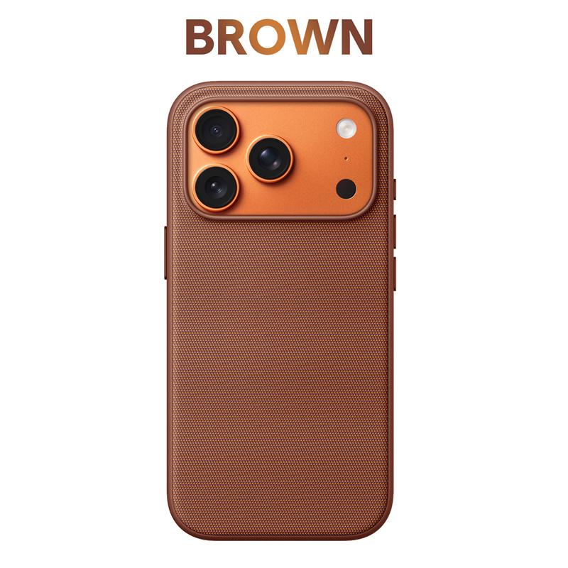 

For Magsafe Technology Woven Case For iPhone 17 Pro Max 17Pro Magnetic Charging Compatible Protection Cover with Packaging box iPhone17 Pro коричневий