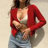 Women's Sweater Fashion Ladies Long Sleeve Casual Knit Sweater Solid Button Front Cardigan