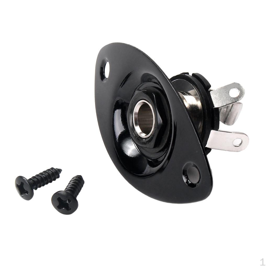 

1/4 6.35mm Oval Electric Guitar Ukulele Output чорний