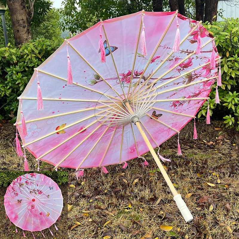 Parapluie en Papier Huilé Style Antique Chinois 82cm Parapluie Décoratif Multicolore pour Enfants Parapluie pour Costumes Photographie
