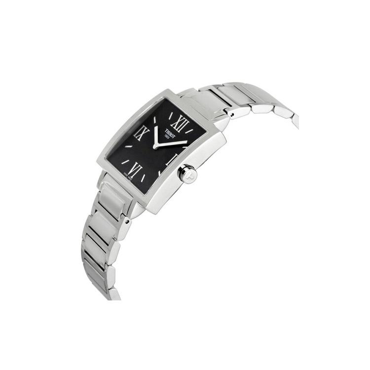 Tissot Nawilżający Zegarek Damski z Kolekcji Ting Mechanizm Kwarcowy 29mm Czarna Tarcza Stalowa Koperta T034.309.11.053.00
