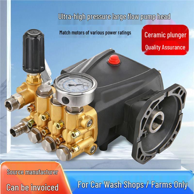 High-Pressure Ceramic Plunger Pump Head Assembly for Car Wash & Farm Use