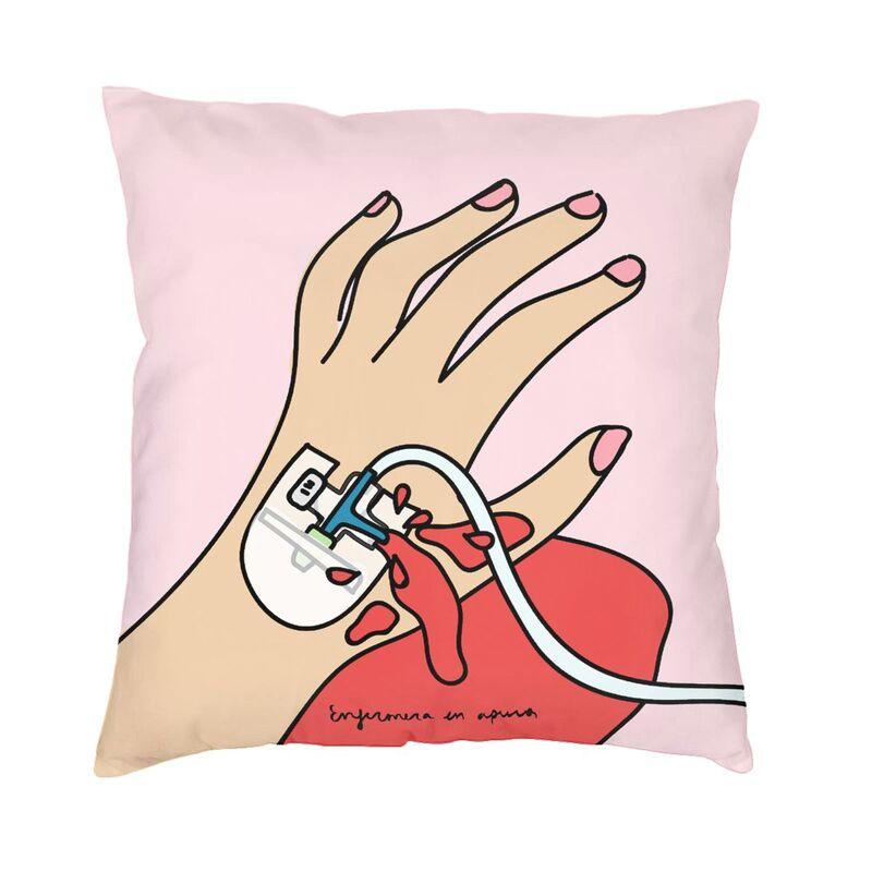 Enfermera En Apuros Nurse Medicine Cushion Cover 40x40cm Home Decor 3D Print Throw Pillow Case for Car Double Side