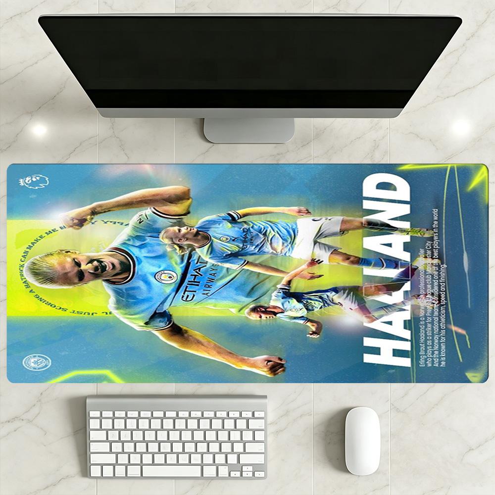 Haaland Large Mouse Pad Gaming Laptop Mouse Pad Ultra-Long Desk Mat Non-Slip Rubber Base Computer Decor Item Office Use