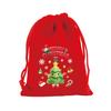 Rote Weihnachts-Kordelzug-Geschenktüten Stoff-Gastgeschenktüten für Liebesäpfel Feiertag