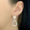 Silver Earrings with Natural Mother-of-pearl (2005346)