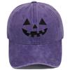 Halloween Kürbis Smiley Gesicht Stickerei Gewaschen Used Baseballkappe Personalisierte Lässige Mütze für Männer und Frauen