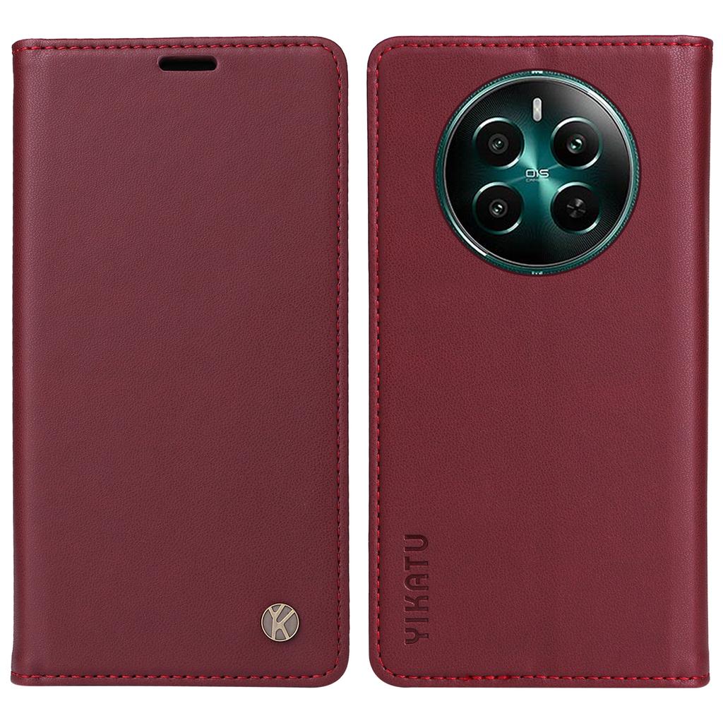 YIKATU YK-001 For Realme Narzo 70 5G/Narzo 70 Pro 5G/P1 5G/12 4G/12+ 5G Case Stand Leather Phone Cover Strong Magnetic Closure