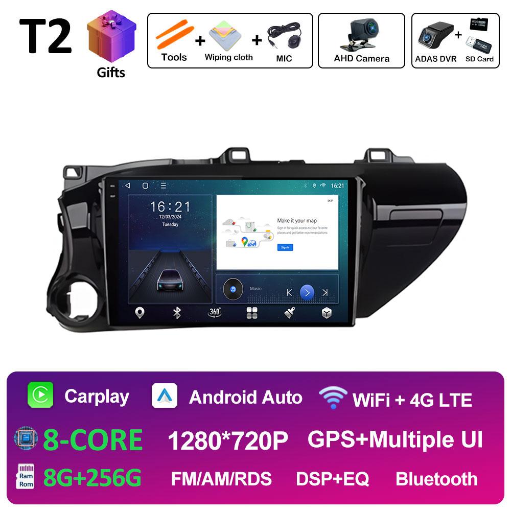 Intelligent System GPS Navigation For Toyota Hilux 2016 2017 2018 Car Multimedia Video Radio Player DSP Stereo QLED IPS Screen