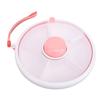 Snack Rotating Container with Lid 5 Compartment Dispenser Leakproof Spill Proof Sealing Kids Fruit