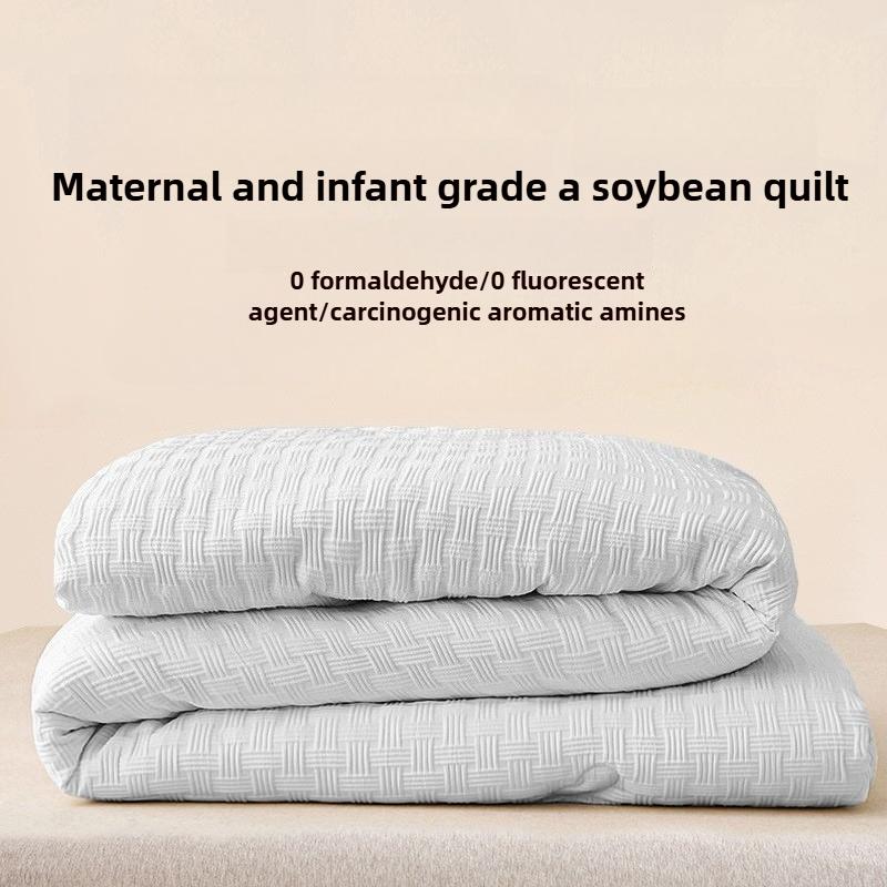 

Class A Soybean Quilt Comforter Core Air Conditioning Summer Cool Quilt Thin Section Home Textiles Cotton Bedding Single Double 150x200cm 1KG серый