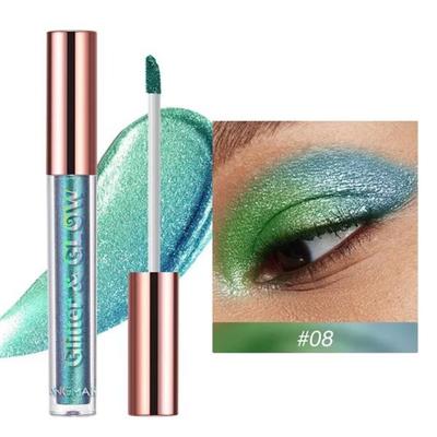 Стійка багатохромна пігментована палетка тіней для повік Aurora Chameleon Glitter Liquid Eyeshadow Makeup, №8, 1 шт.