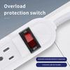 6 Outlet Power Strip US Plug 0.8/1M Multi Socket Extender with Switch Socket Overload For Home Office Travel Adapter