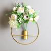 Wall Mount Flower Vase Tube Metal Plants Holder Rack Wall Hanging Flowerpot Wedding Decoration For Living Room Vase Home Decor