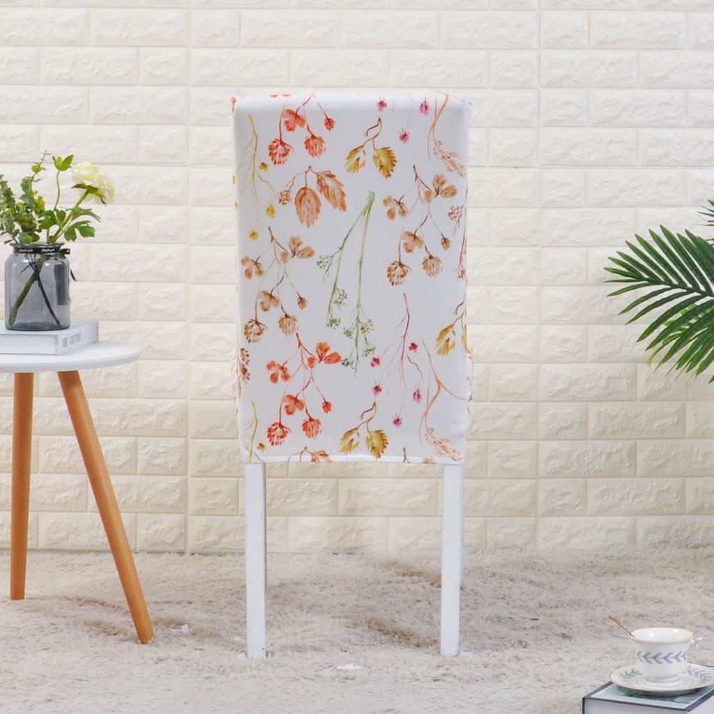 4Pcs Modern Printed Chair Cover Elastic Seat Chair Covers Removable And Washable Stretch Banquet Hotel Dining Room Cover