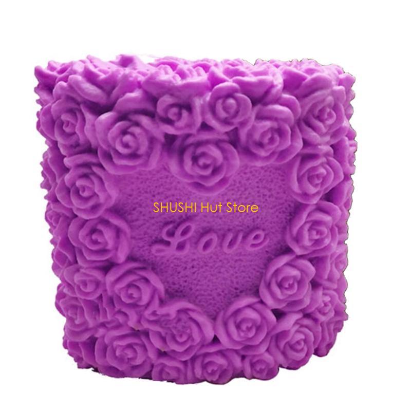 3D Rose Lovely Moulds Wedding Silicone Mould Decorating Silicone Moulds for Soap Scented Wax Gypsum D57B