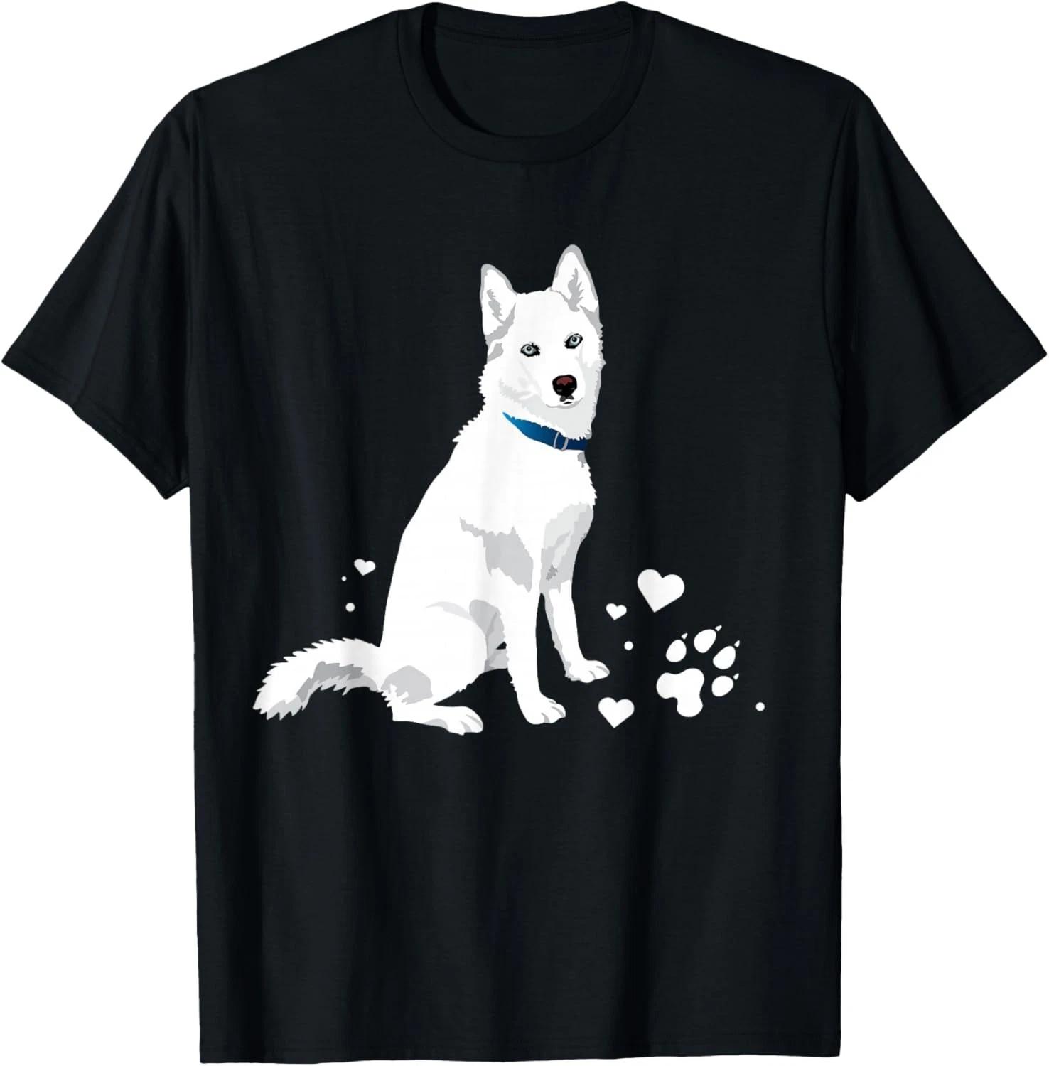 Cute White Siberian Husky - Sweet White Snow Dog Gift Unisex T-Shirt S
