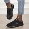 TUINANLE Modische flache Schnür-Freizeitschuhe für Damen, Trendige Freizeit-Sneaker