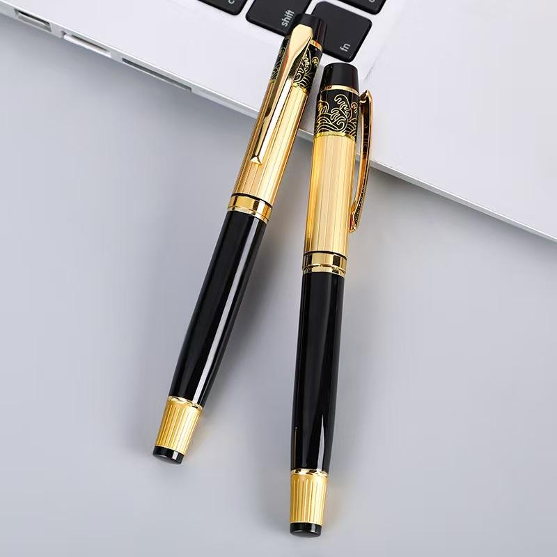 Metal fountain pen for business office signature writing, suitable for students, teachers, and business professionals to use