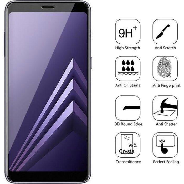 Verre Trempé pour Samsung Galaxy A8 2018 A530 - Film Integral Transparent Vitre Protection Ecran Resistant [Phonillico®]