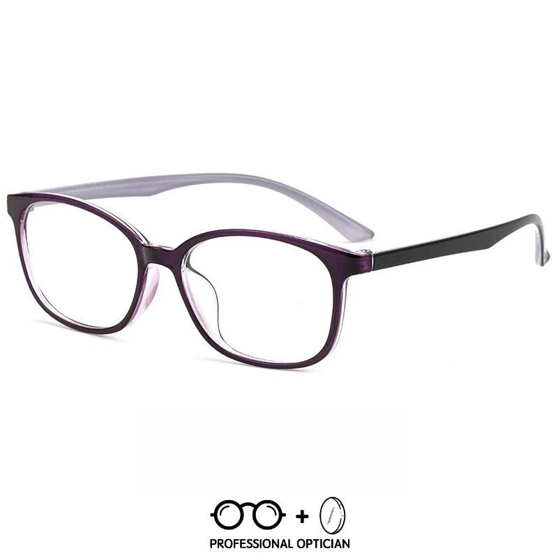 Ultra-Light TR90 Retro Round Full Frame Myopia Anti Blue Light Eyeglasses Optical Prescription Progressive Multifocales Glasses