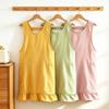 Widened Shoulder Straps Cotton-Linen Apron Stain-Resistant Kitchen Work Apron  Gardening Use