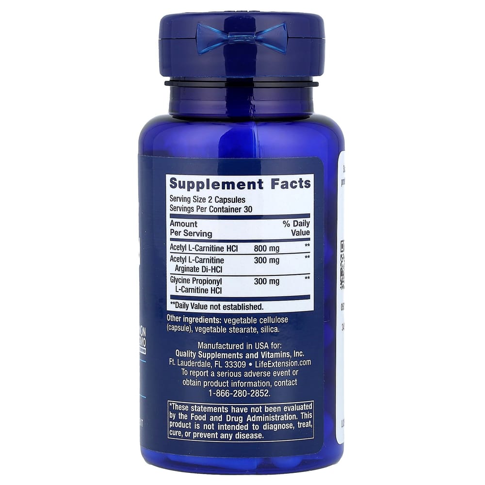 Life Extension Carnitine Optimisée 60 Comprimés