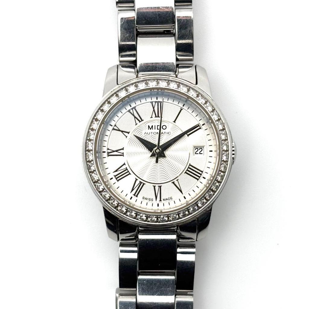 Used [Good Condition / Working Item] MIDO MIDO Baroncelli Diamond Date Automatic Winding Back Slot See-Through Back Ladies