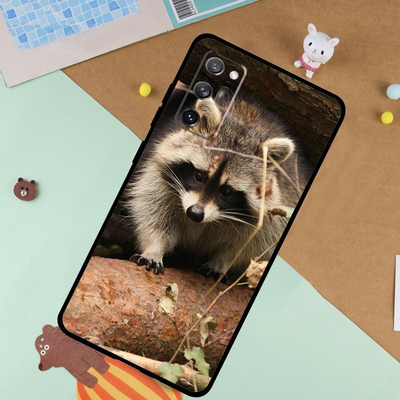 Raccoon Soft Case For Samsung Galaxy S24 Ultra S9 S10 S20 S22 S21 Plus S23 FE S25 Ultra Funda Cover