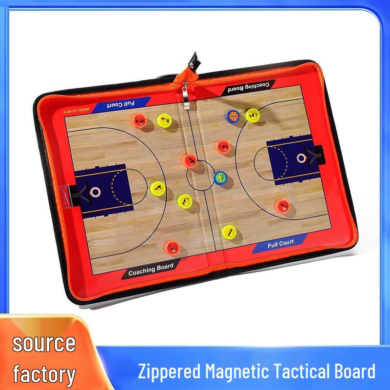 Tactical Magnetic Sports Coaching Board with Zippered Case - Ideal for Soccer and Basketball Diagrams