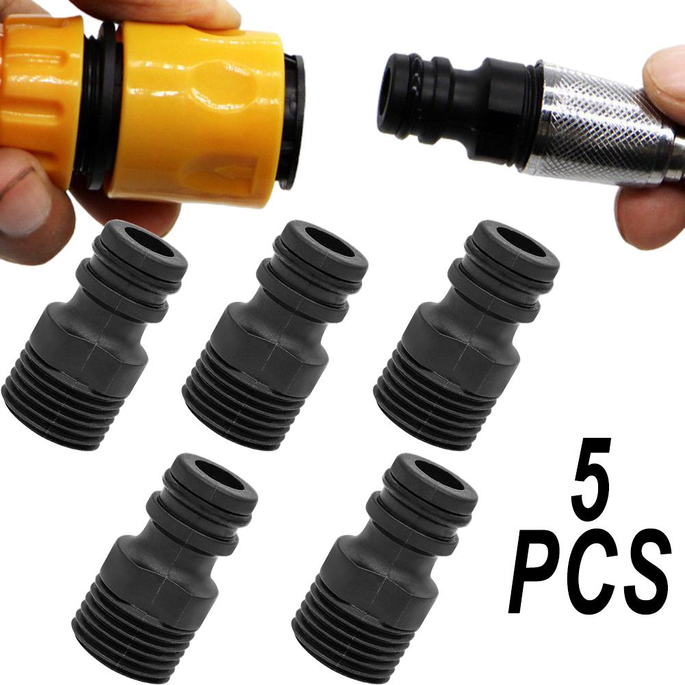 Threaded Fittings Threaded Joint Hydraulics Garden Plastic Quick Coupling Water Pipe 1/2inch 5pcs Faucet Adapter