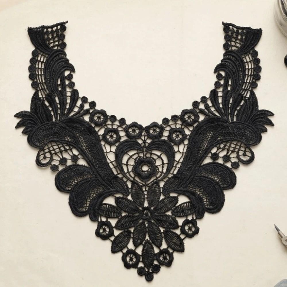 DIY Lace Fake Collar Hollow Embroidery Flower Collar Apparel Accessories Lace Trim  Women's Fashion