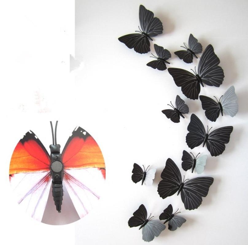 12pcs/Set Colorful 3D Butterflies Wall Sticker Beautiful Butterfly Sticker with Magnet for Kid Room Wall Decals Home Decoration