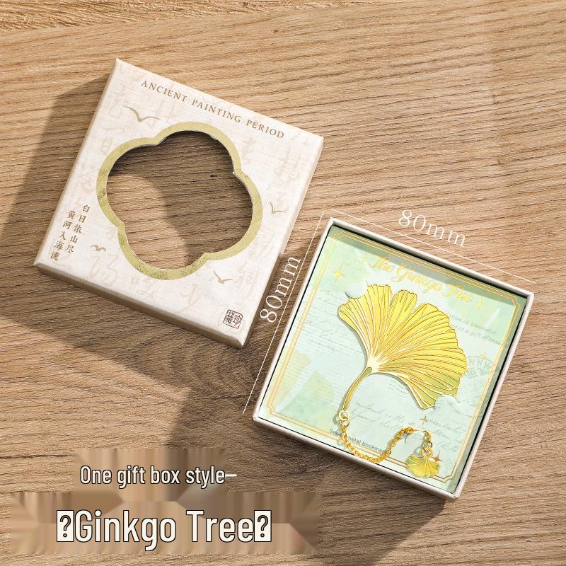 Classical Chinese Style Retro Leaf Metal Bookmark Gift for Students and Graduates