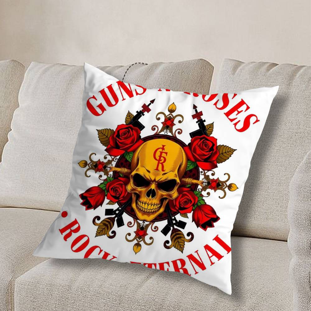 B-Band Guns N Roses Catchy Pillow Case Sofa Living Room Bedroom Headboard Backrest Cushion Square Cushion Nap Time